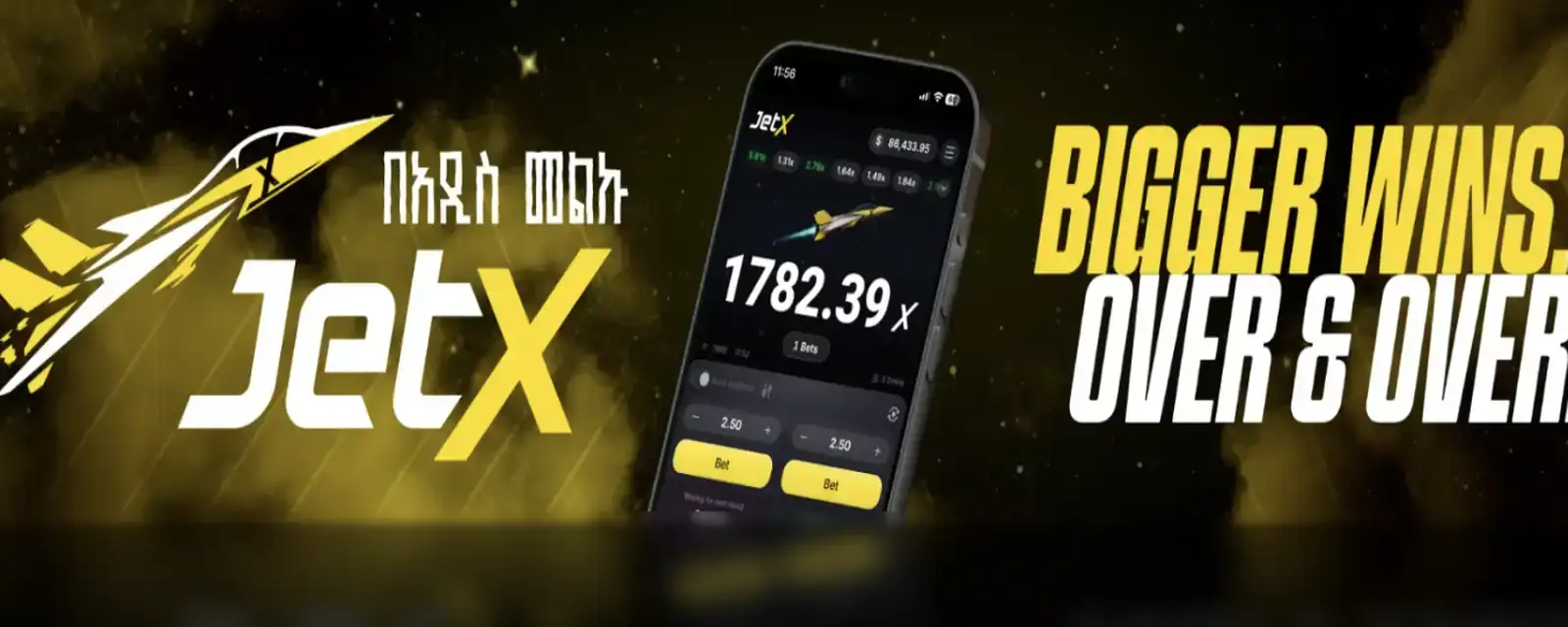 KonjoBet JetX banner: bigger wins over and over